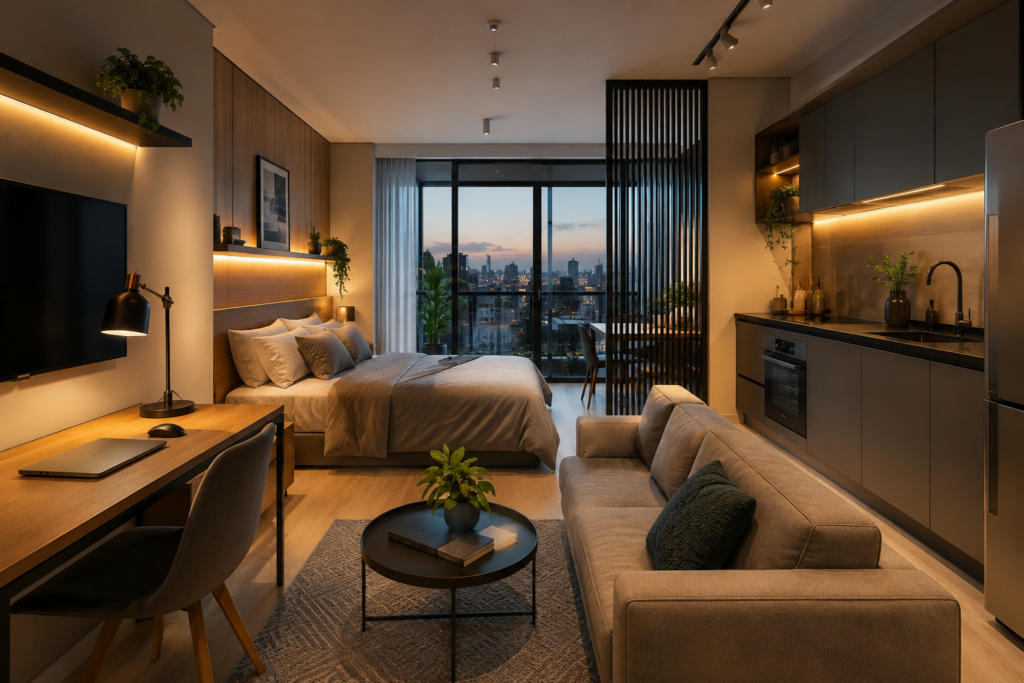 Studios estão entre as maiores tendências do mercado imobiliário em 2026: entenda por que esse tipo de imóvel está valorizando tanto