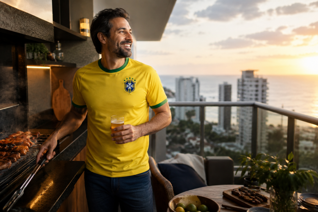 Na Copa 2026, sacada com churrasqueira vira tendência